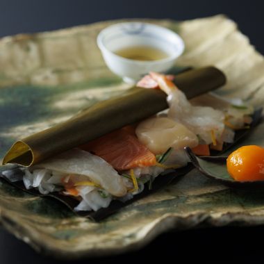 料亭の昆布〆　漁味