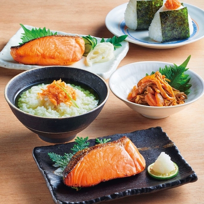 キングサーモンと海鮮セット