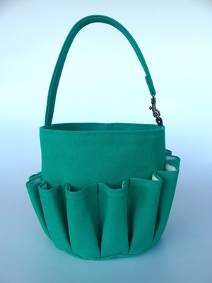 ツールバッグ／tool bag　大サイズ　※ヒダ傾斜カット col,ケリーグリーン