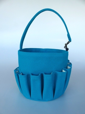 ツールバッグ／tool bag　大サイズ　※ヒダ傾斜カット col,ターコイズ