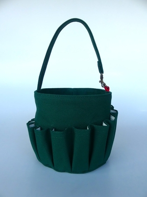ツールバッグ／tool bag　大サイズ　※ヒダ傾斜カット col,グリーン