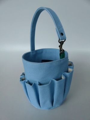 ツールバッグ　ペールブルー　※ヒダ傾斜カット