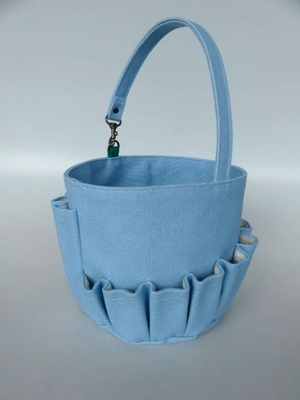 ツールバッグ／tool bag 大サイズ ※ヒダ傾斜カット col,ペールブルー