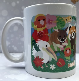 陶器マグカップ動物集合 神戸どうぶつ王国ｎｓ