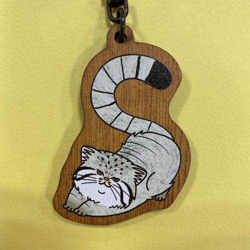 月ねこ様確認用♡イニシャルオブジェ マヌルネコ イニシャルキーホルダー S | 神戸どうぶつ王国NS