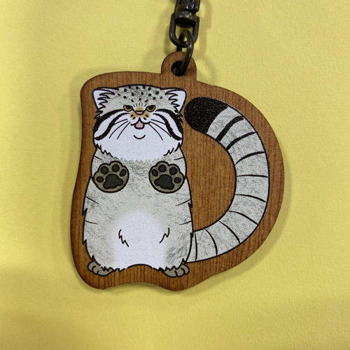 マヌルネコ イニシャルキーホルダー D | 神戸どうぶつ王国NS