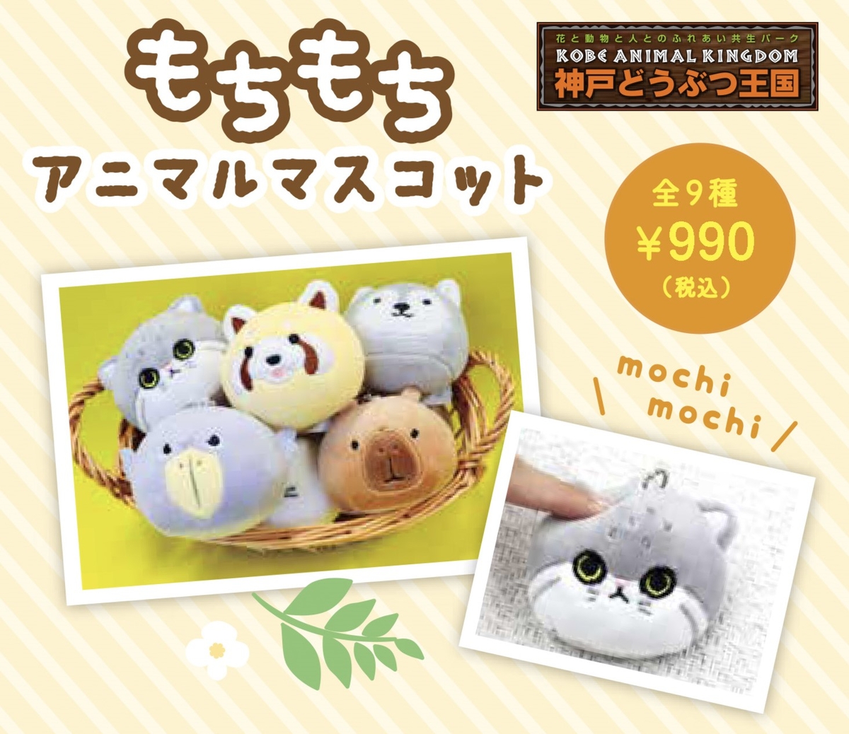 もちもちアニマルマスコット スナネコ | 神戸どうぶつ王国NS