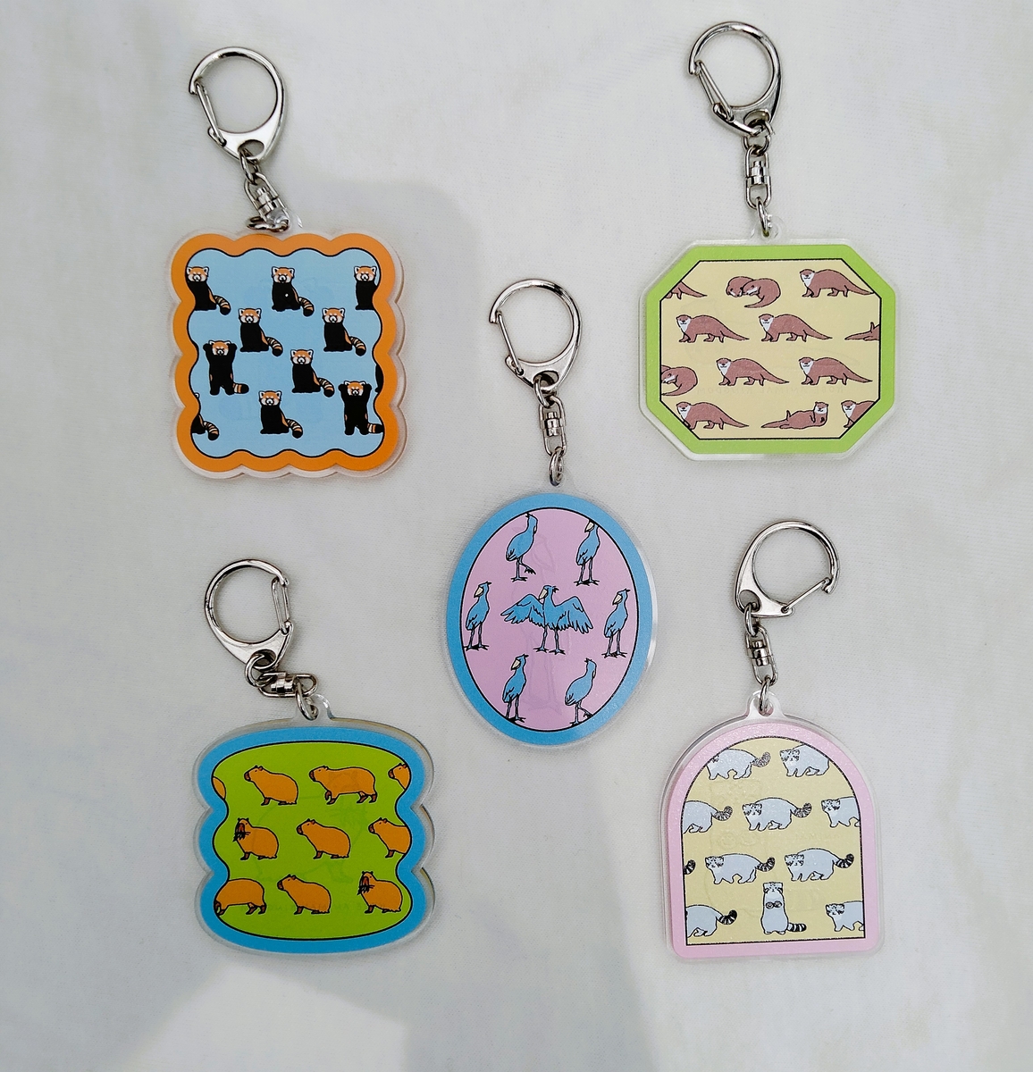 アクリルキーホルダー ハシビロコウいっぱい | 神戸どうぶつ王国NS