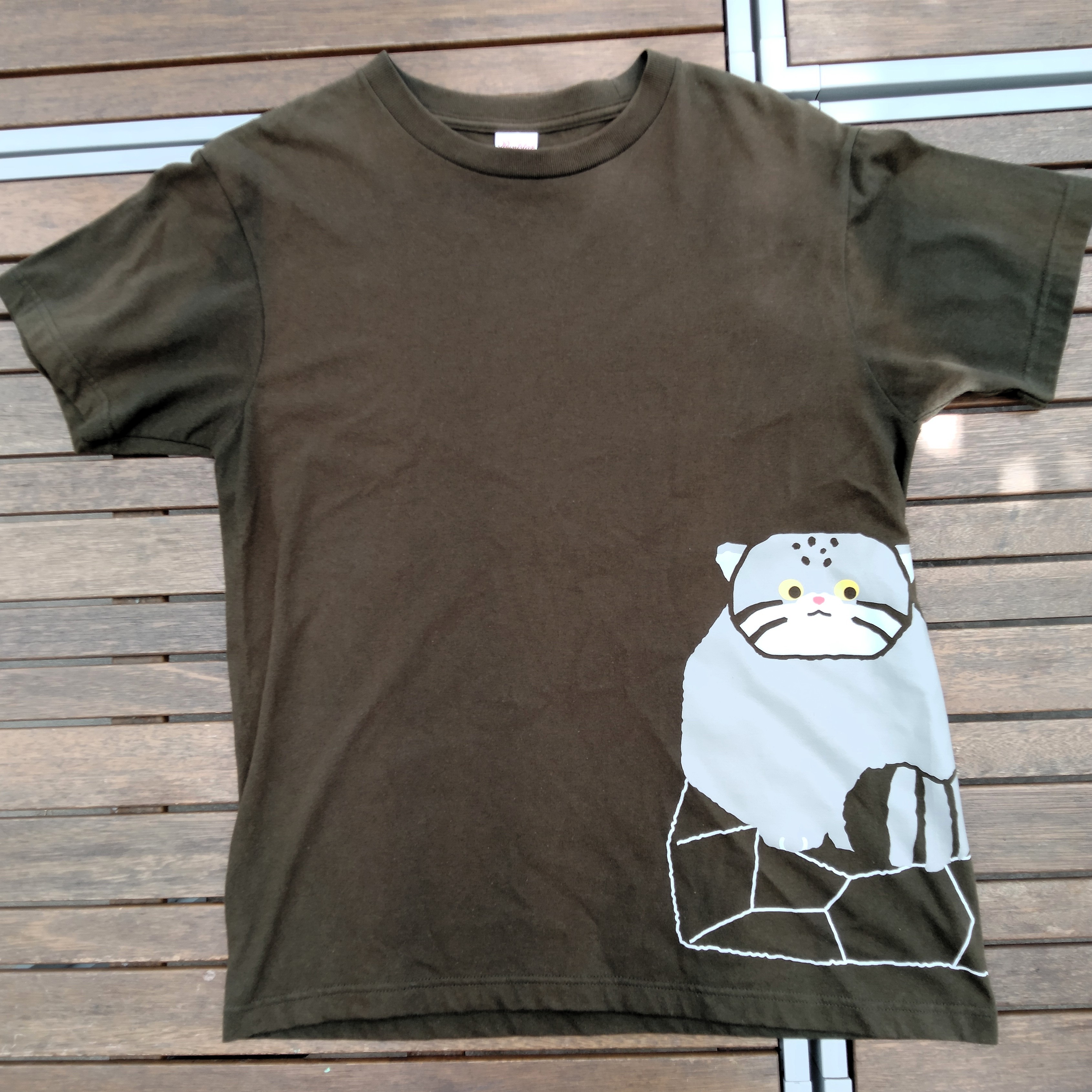 親子Tシャツ マヌルネコ アーミーグリーン | 神戸どうぶつ王国NS