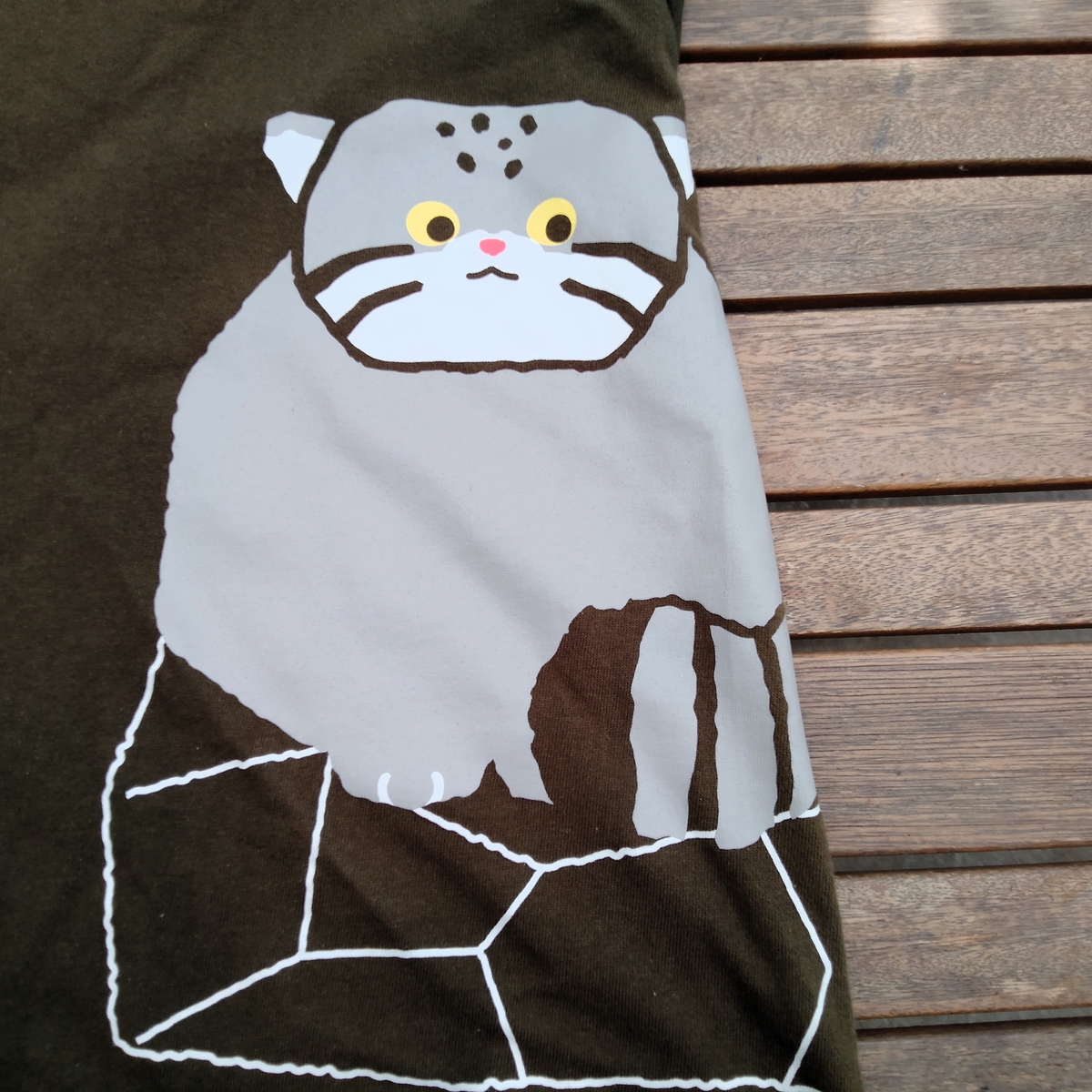 親子Tシャツ マヌルネコ アーミーグリーン | 神戸どうぶつ王国NS