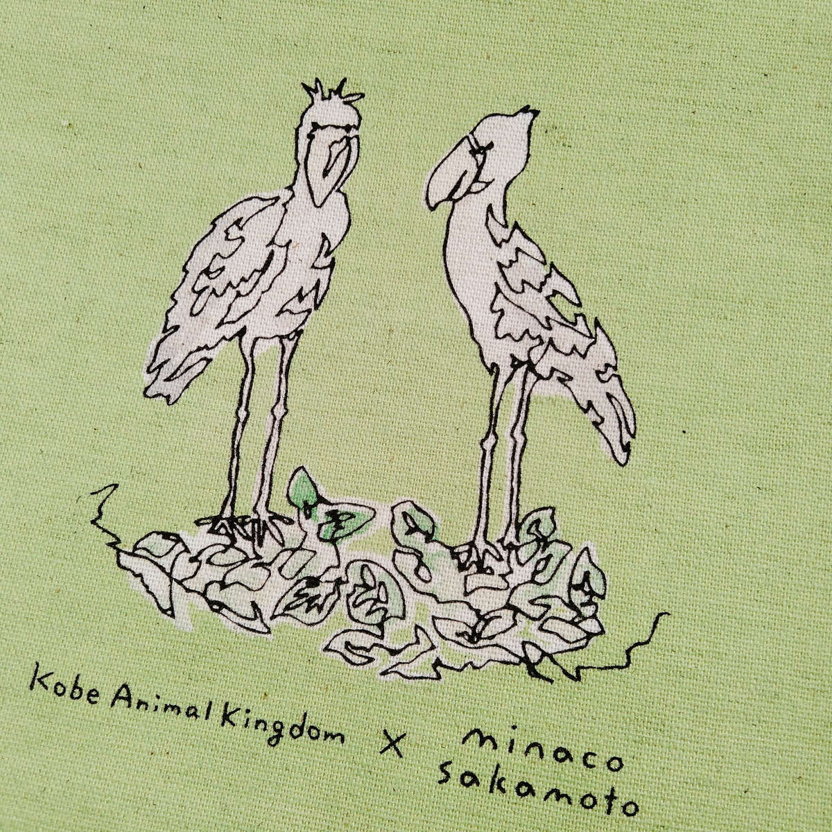 フラットポーチ 野生への扉 ≪神戸どうぶつ王国×minaco sakamoto