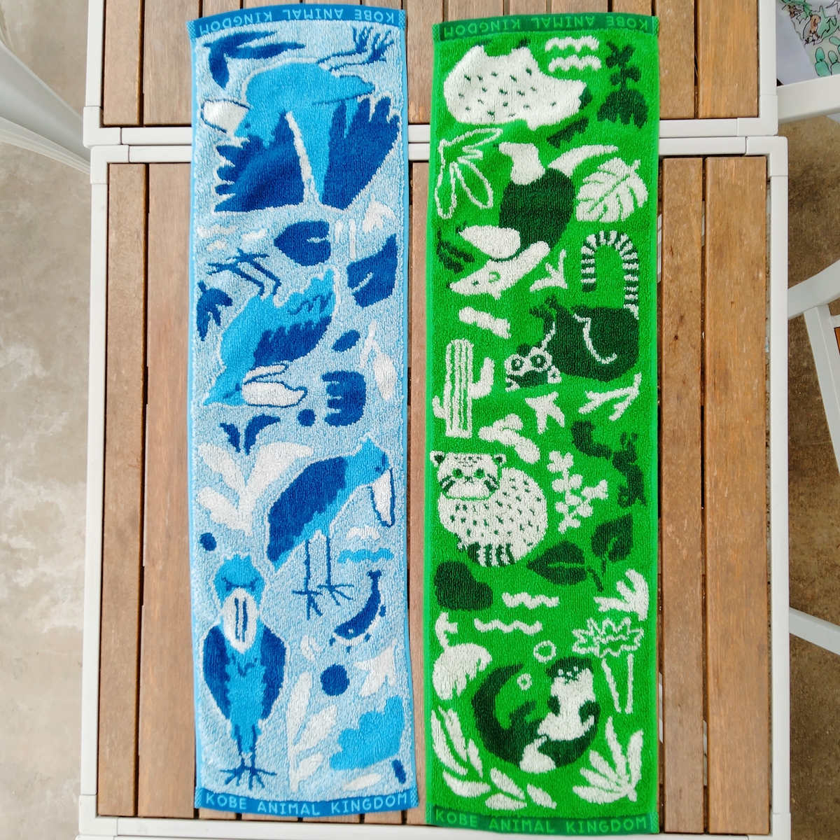 今治産ジャガードマフラータオル（ブルー） ハシビロコウ | 神戸