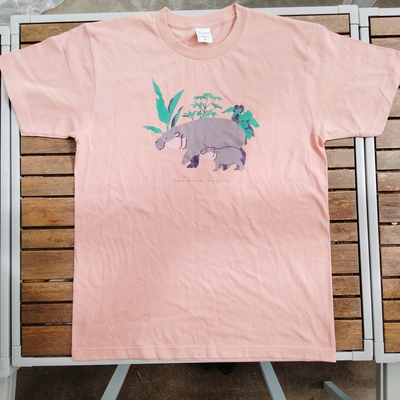 Tシャツ　コビトカバ親子