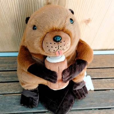 アメリカビーバーと丸太　Originalぬいぐるみ