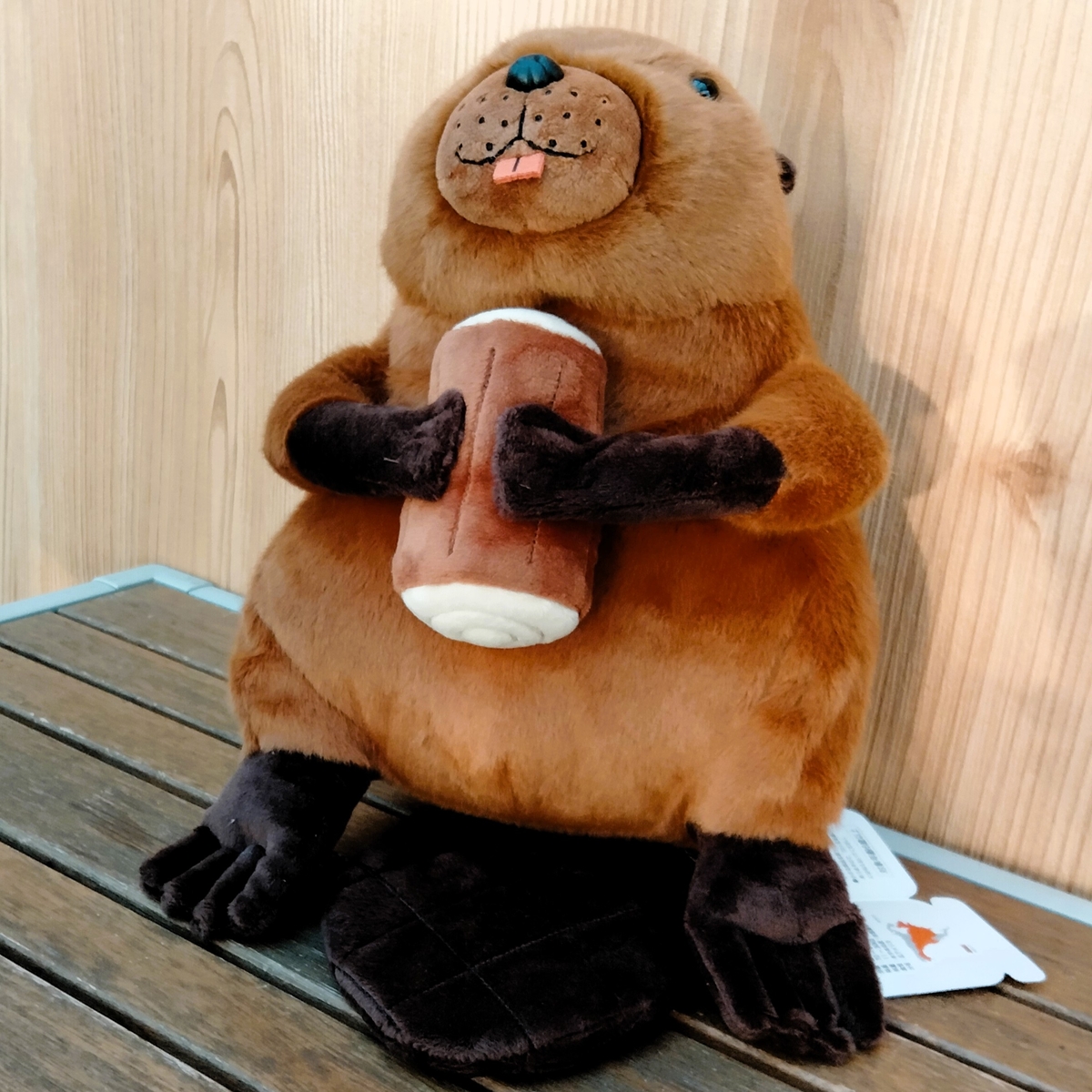 アメリカビーバーと丸太 Originalぬいぐるみ | 神戸どうぶつ王国NS