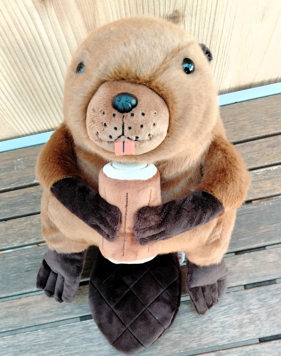 アメリカビーバーと丸太 Originalぬいぐるみ | 神戸どうぶつ王国NS