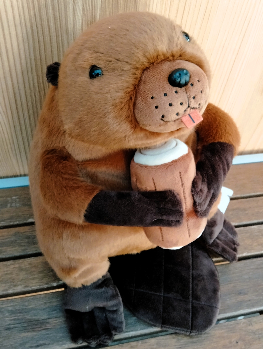 アメリカビーバーと丸太 Originalぬいぐるみ | 神戸どうぶつ王国NS