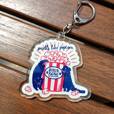 アクリルキーホルダー　smells like popcorn ビントロング