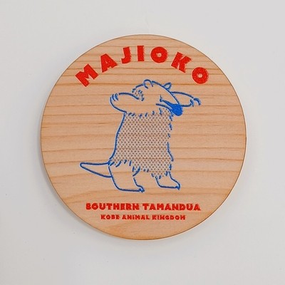 間伐材マグネット　MAJIOKO　ミナミコアリクイ