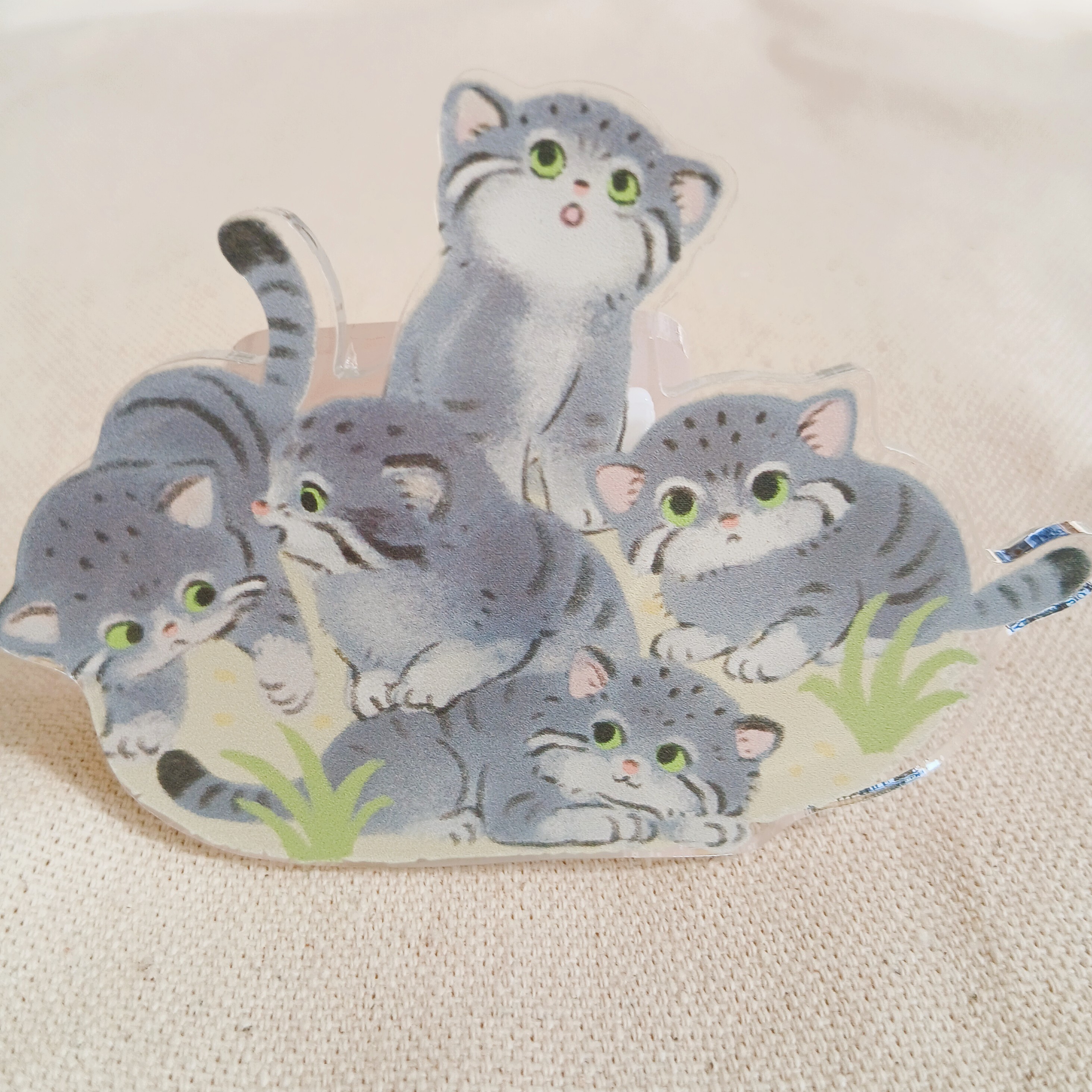 アクリルメモスタンド マヌルネコ・キッズ Manul kids | 神戸どうぶつ
