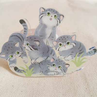 アクリルメモスタンド　マヌルネコ・キッズ　Manul kids
