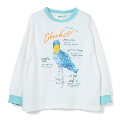 《BEAMSmini&times;王国コラボ》博士ロングスリーブTシャツ　ハシビロコウ