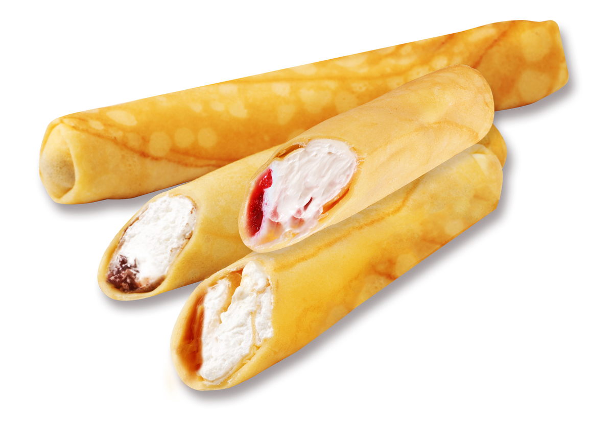 クレープスティック 6個セット（チョコレート・ストロベリー・バナナ＆キャラメル 各2個入り） ロンガ・フーズ