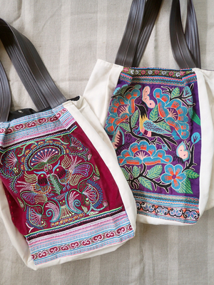 モン族刺繍トートバッグ