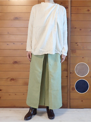 uraeki ピーチスキンオープンパンツ