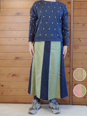 uraeki ピーチスキンAラインラップスカート