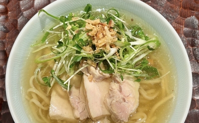 鶏塩そば　（鶏もも肉　酒塩煮付き）２食セット