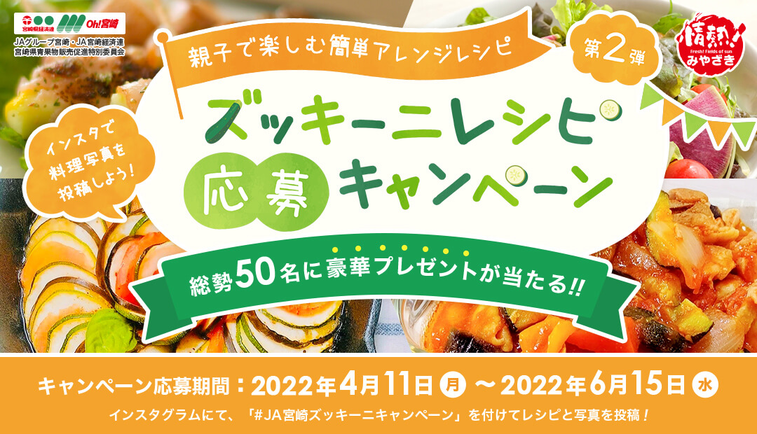 ズッキーニレシピ応募キャンペーン