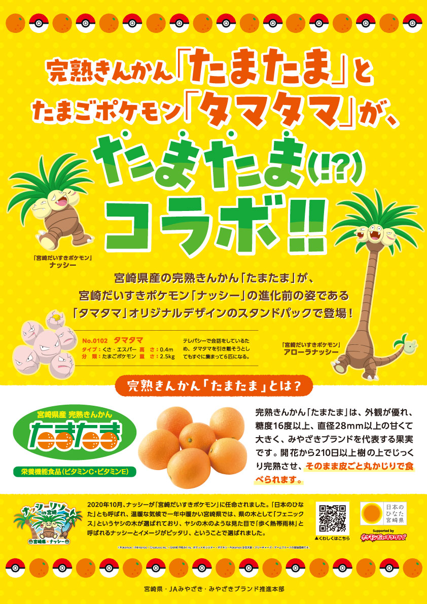 宮崎県産完熟きんかん「たまたま」ナッシーVer.【6袋入り】 | JAみやざき