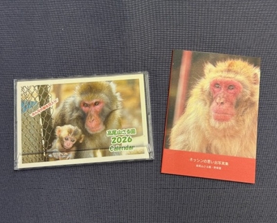 高尾山さる園2026カレンダー＆ネッシン写真集　セット　【個別発送商品】