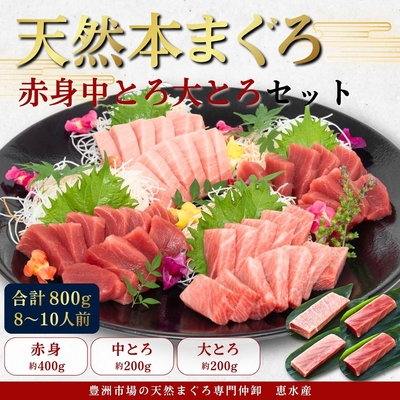 【ギフトに】極寒本鮪(天然本まぐろ)セットA　赤身約200g&times;2、中とろ約200g&times;1、大とろ約200g&times;1