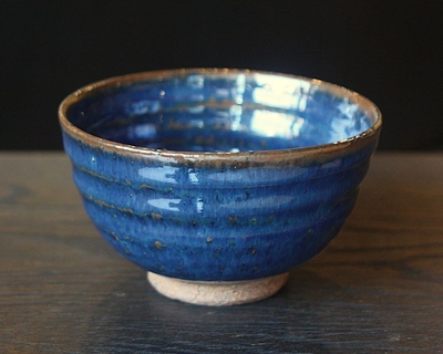 ブルー大丸飯碗