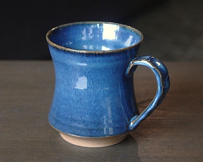 ブルー切立マグ（大）