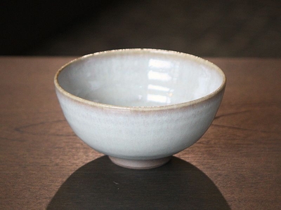 小丸飯碗　白釉