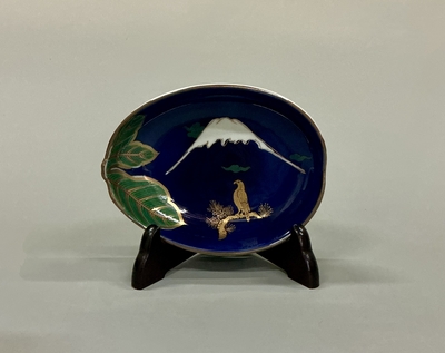 富士絵　茄子型小鉢
