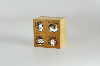 チームたま木製スタンプ4個セット