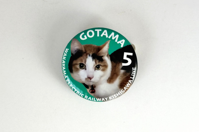 駅長ごたま缶バッジ（グリーン）