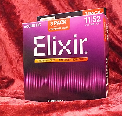 ELIXIR・11～52・Phosphor Bronze・NANOWEB・エリクサー【今だけお得な3set Pack】