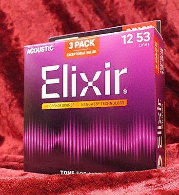 ELIXIR・12～53・Phosphor Bronze・NANOWEB・エリクサー【今だけお得な3set Pack】
