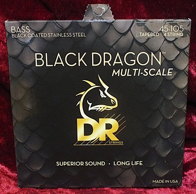 【4弦】DR・DBSMB-45・BLACK DRAGON・MULTI-SCALE・Stainless for Bass・45-105・ベース