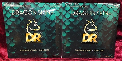 【2set】DR・DAP-10・EXTRA LIGHT・Dragon Skin+・Phosphor Bronze・10-48・アコギ