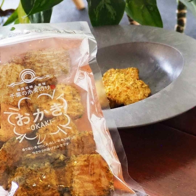 【小林海苔店特製】青のり揚げおかき 千葉県産糸青のり使用