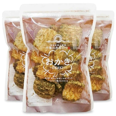 【小林海苔店特製】青のり揚げおかき 3袋セット 千葉県産糸青のり使用