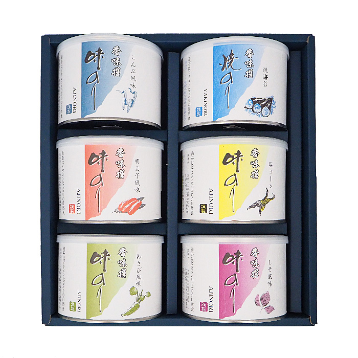 組み合わせ自由】香味撰 ダルマ缶 6缶箱入り 国産 | 小林海苔店【公式】