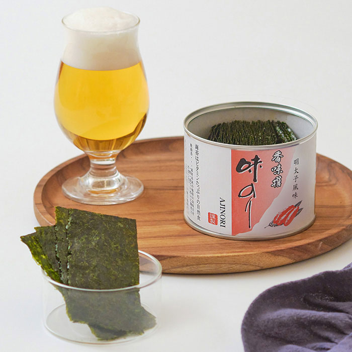 香味撰 味のり ダルマ缶 明太子 8切52枚入り 国産 | 小林海苔店【公式】