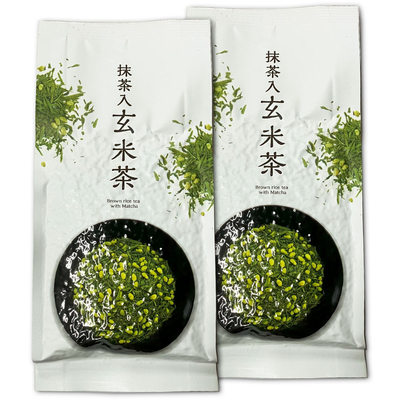 【送料込み】抹茶入り玄米茶 150g×2袋 静岡県掛川産